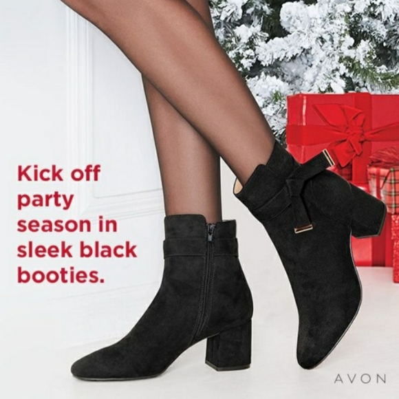 Faux Suede Black Bootie 10 - Picture 7 of 8